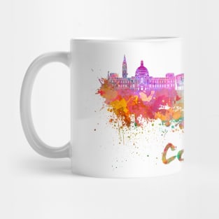 Cardiff skyline in watercolor Mug